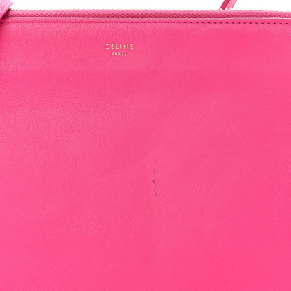 Celine Lambskin Small Trio Crossbody Bag Fluo Fuchsia 12 of 14