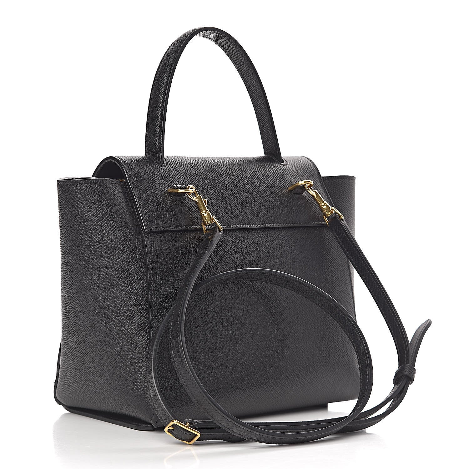 Celine Grained Calfskin Nano Belt Bag Black 3 of 10