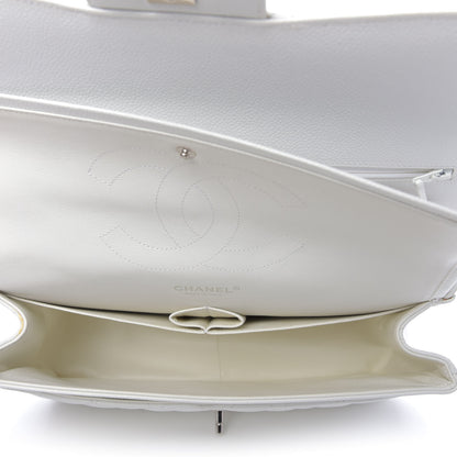 Chanel Caviar Quilted Jumbo Double Flap White 6 of 14