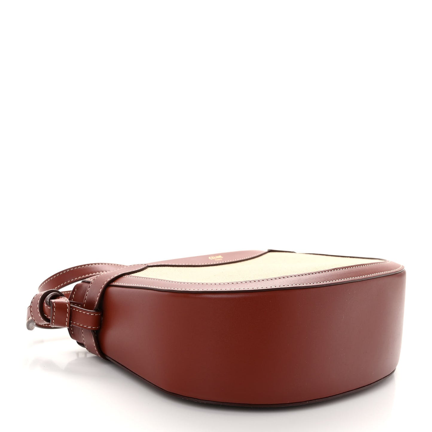 Textile Calfskin Besace Natural Teck