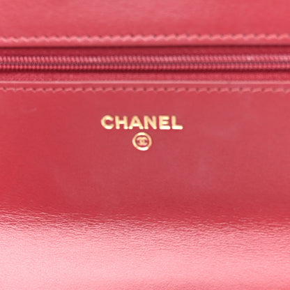 Chanel Calfskin Quilted Perfect FIt Wallet On Chain WOC Burgundy 6 of 11