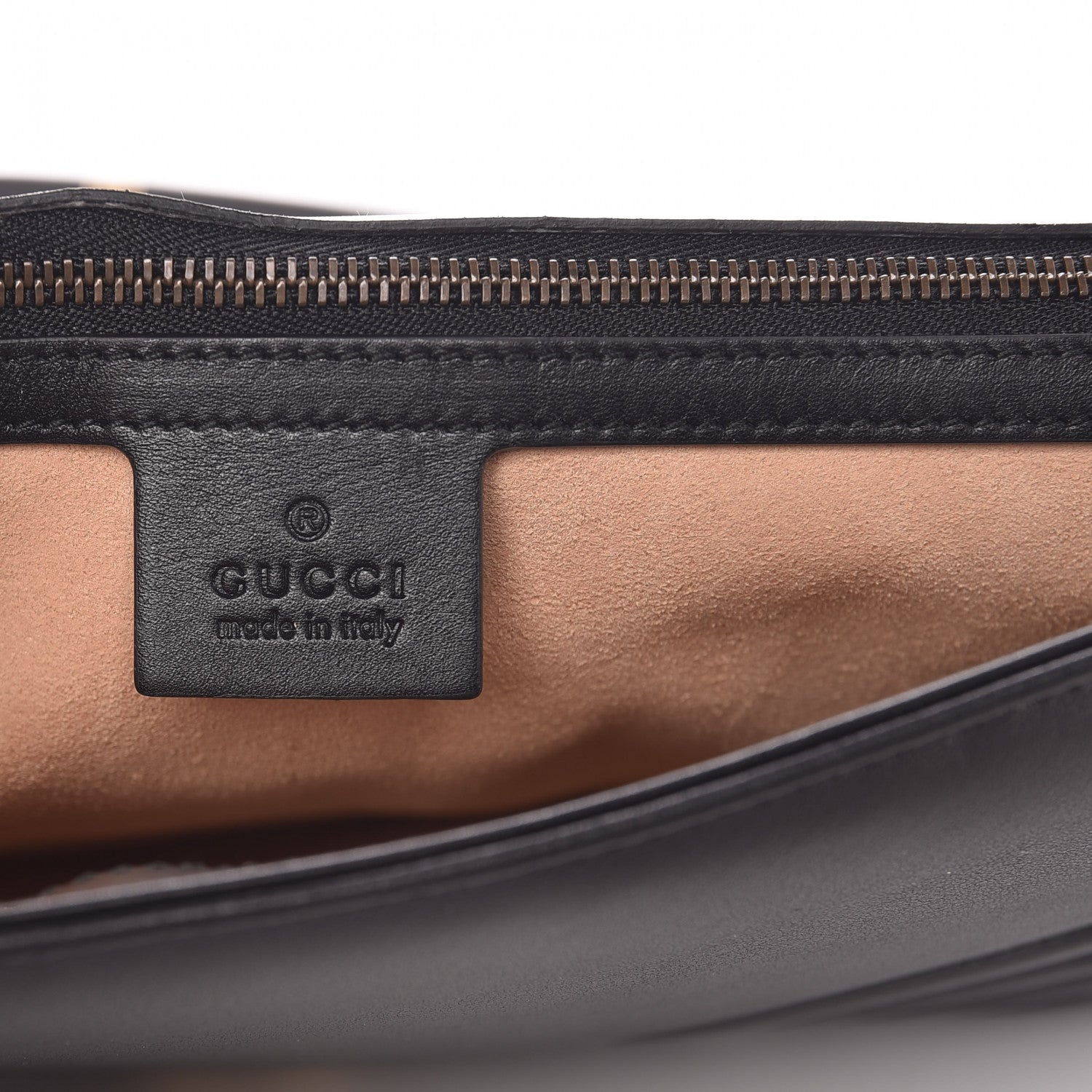Gucci Calfskin Matelasse Medium GG Marmont Shoulder Bag Black 6 of 7