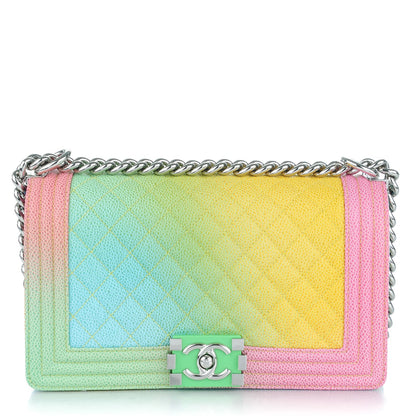 Chanel Caviar Quilted Medium Cuba Rainbow Boy Flap Multicolor 1 of 7