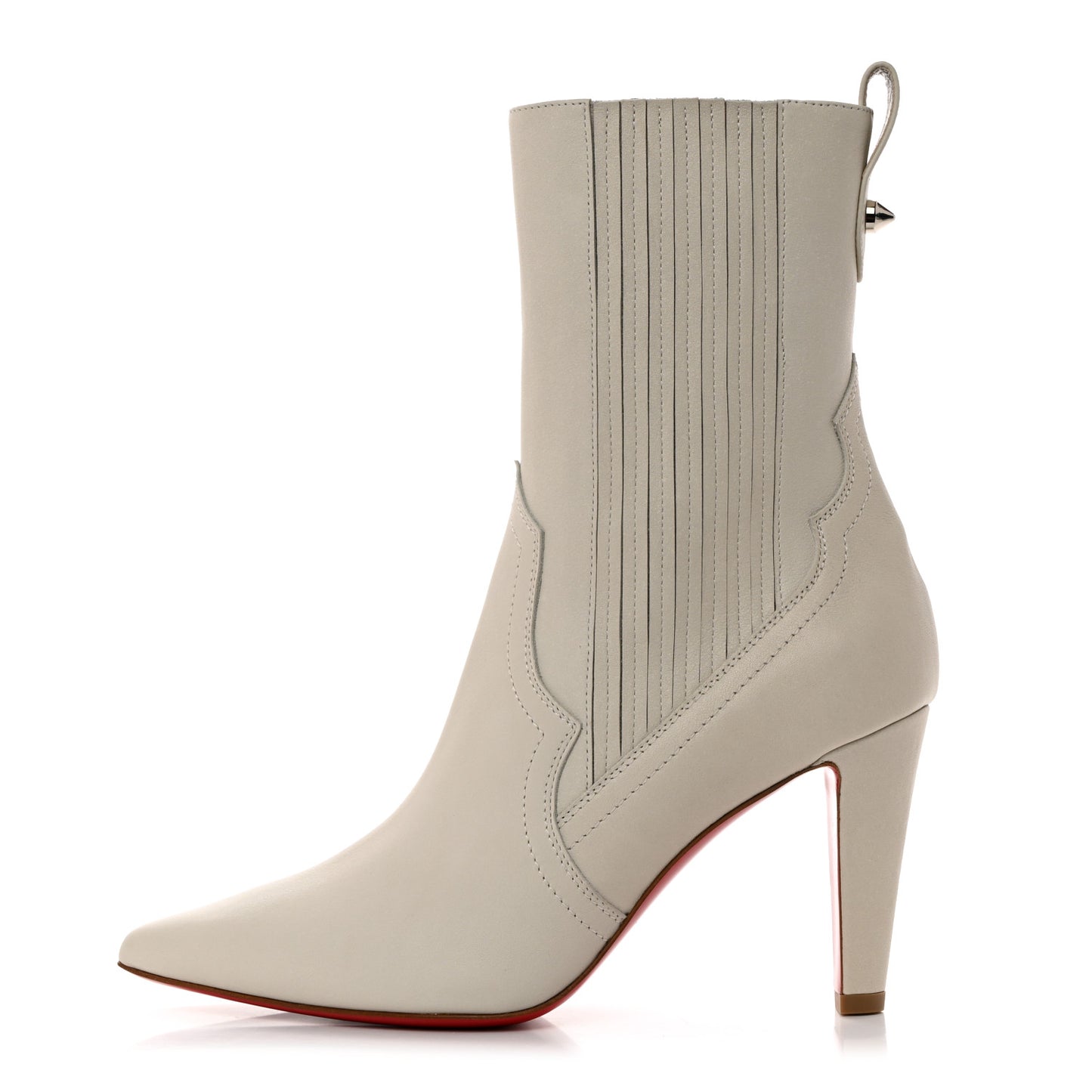 Calfskin Santigag 85 Ankle Boots 37 White