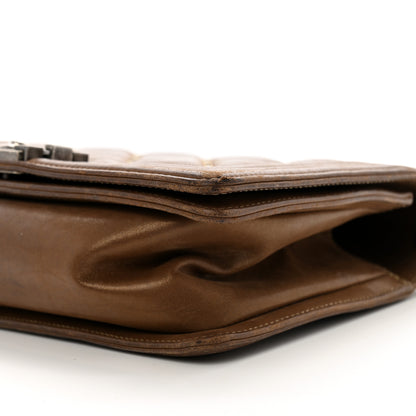 Chanel Iridescent Calfskin Embellished Double Stitch Medium Boy Flap Light Brown 9 of 12