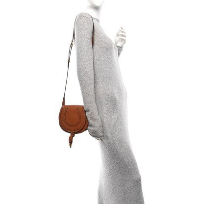 Chloe Grained Calfskin Small Marcie Saddle Bag Tan 3 of 9