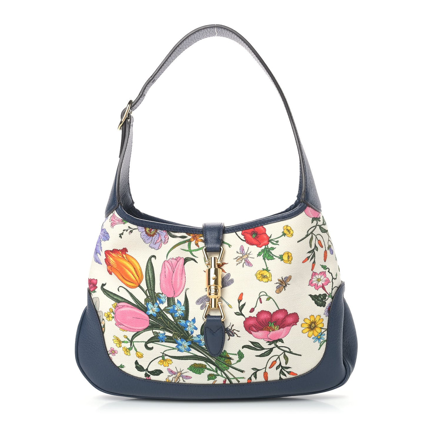 Canvas Flora Medium Jackie Hobo Blue Agata