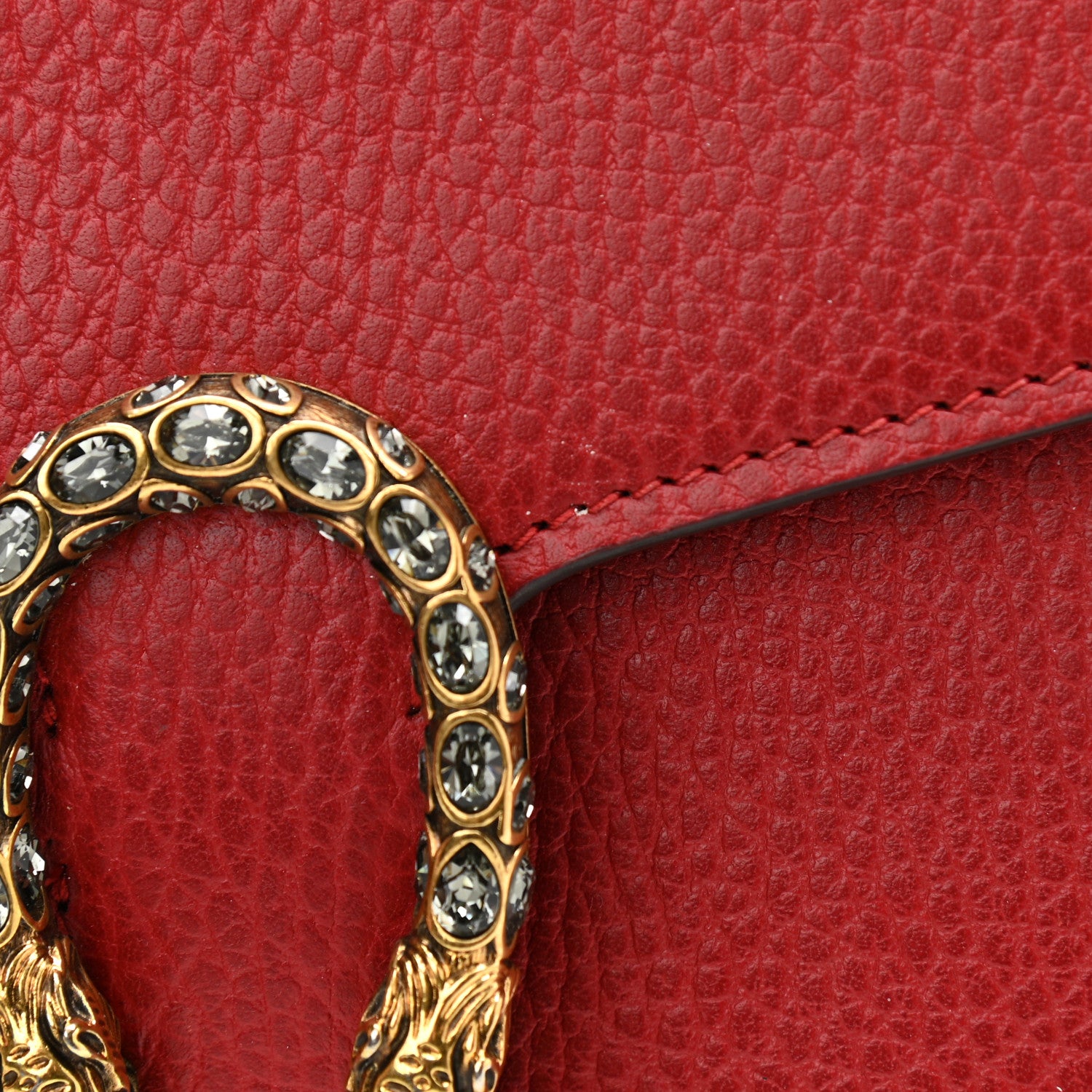 Gucci Calfskin Mini Dionysus Chain Wallet Hibiscus Red 11 of 15