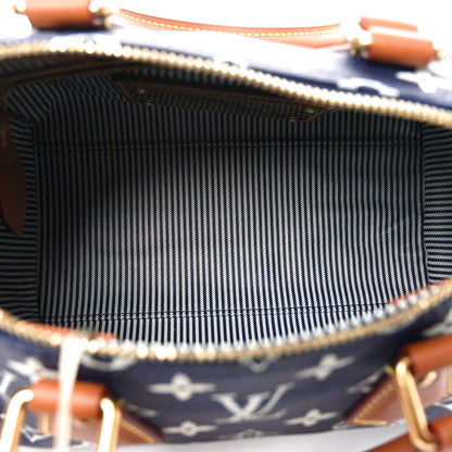 Louis Vuitton Calfskin Monogram Speedy P9 Bandouliere 25 Indigo 6 of 11