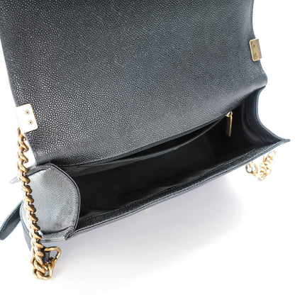 Chanel Caviar Quilted New Medium Boy Flap Black 5 of 7