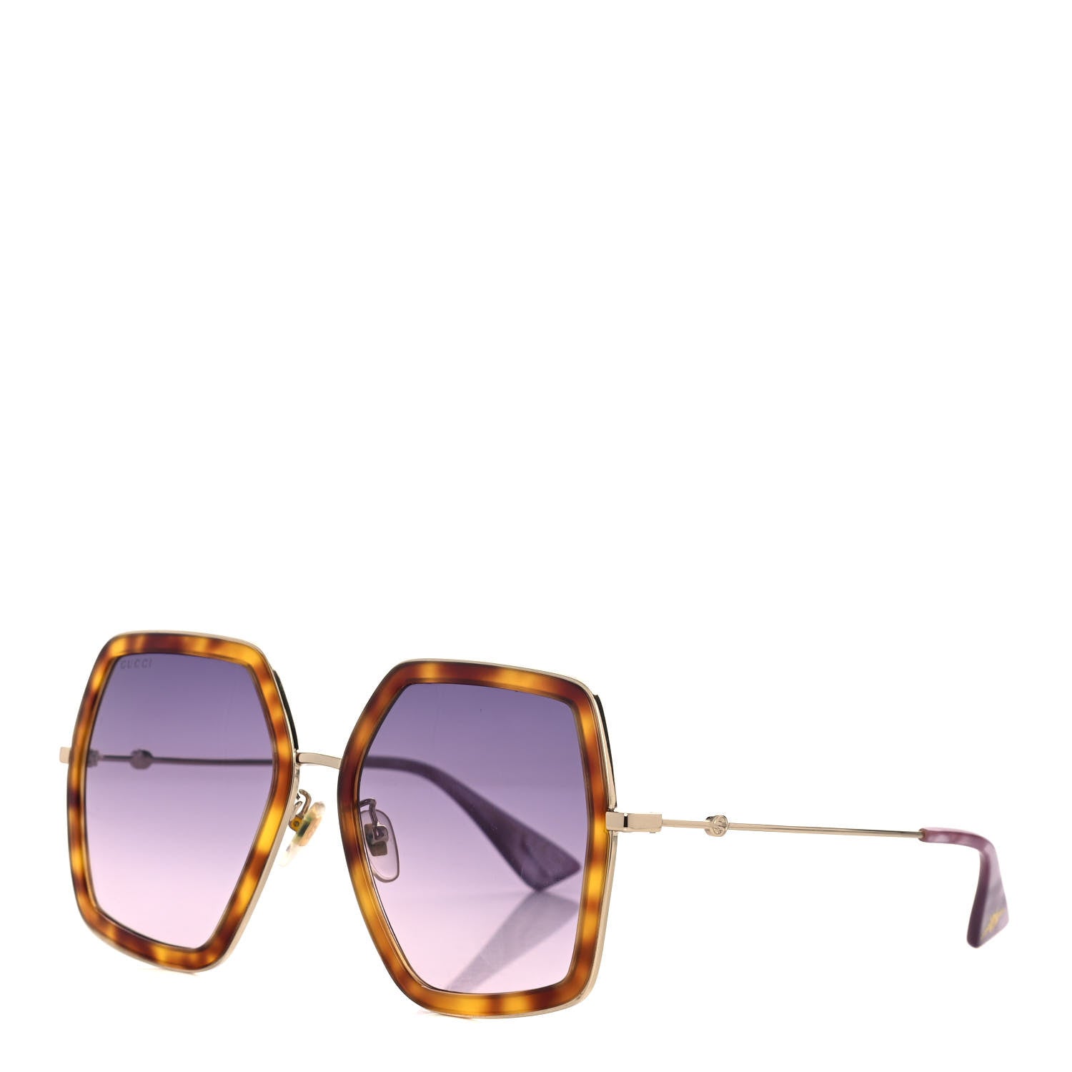 Gucci Acetate Oversize Square Frame GG0106S Sunglasses Tortoise 1 of 8