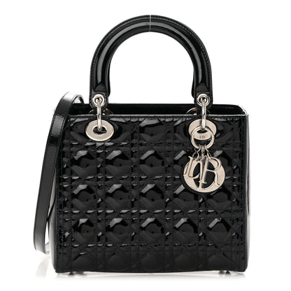 Christian Dior Patent Cannage Medium Lady Dior Black 1 of 12