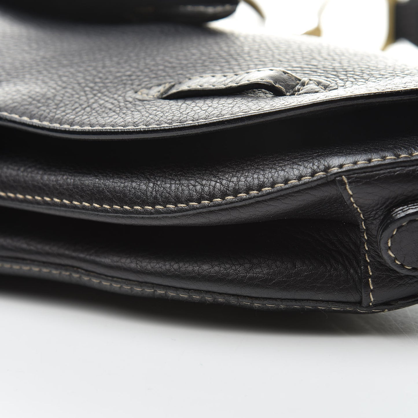 Calfskin Baudrier Saddle Bag Black