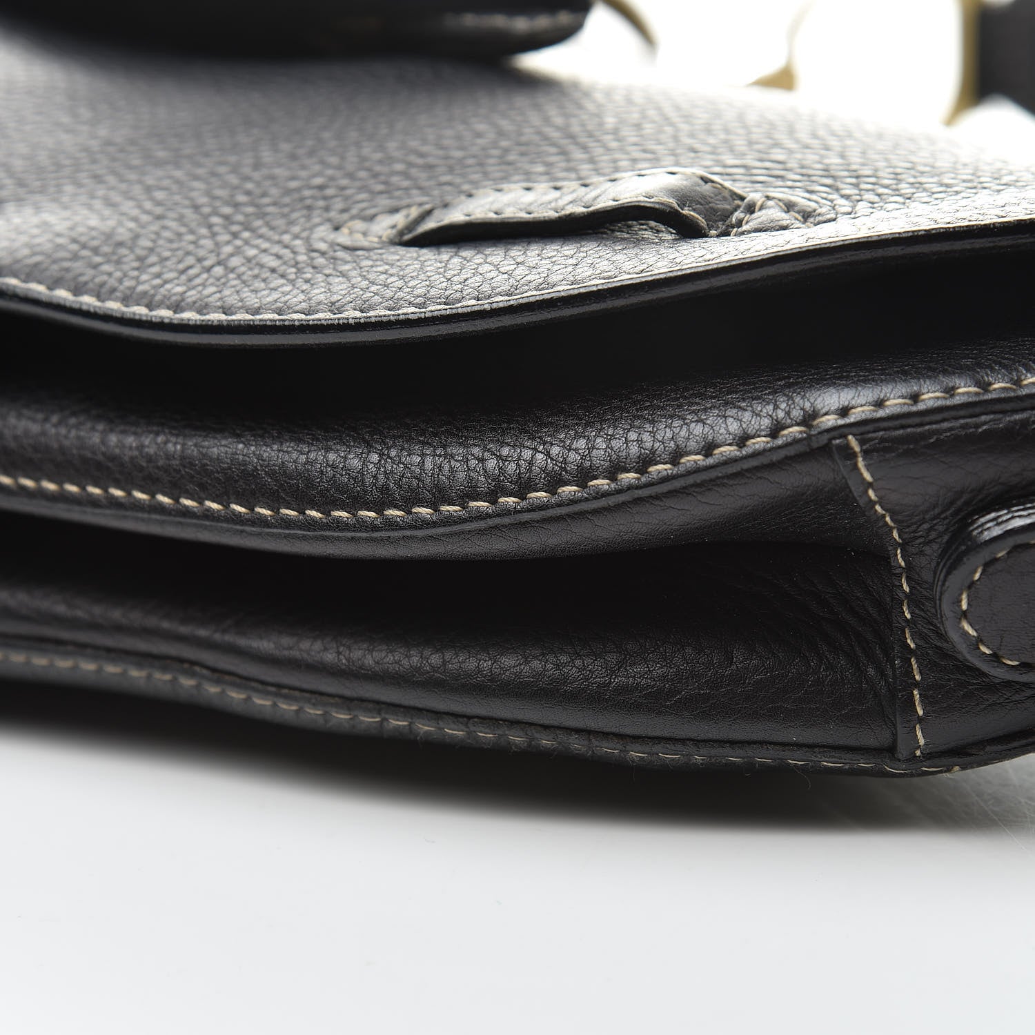 Christian Dior Calfskin Baudrier Saddle Bag Black 10 of 13
