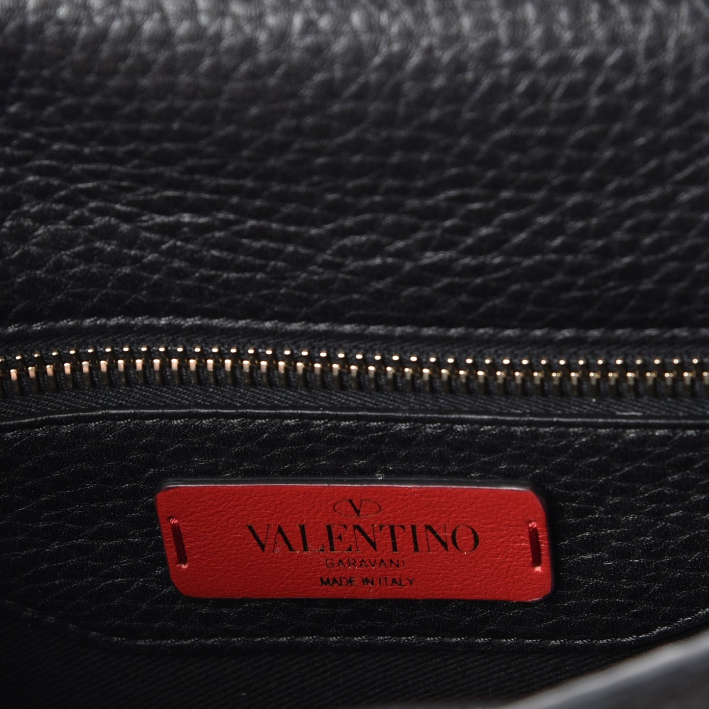 Grained Calfskin Rockstud Halfmoon Saddle Bag Black