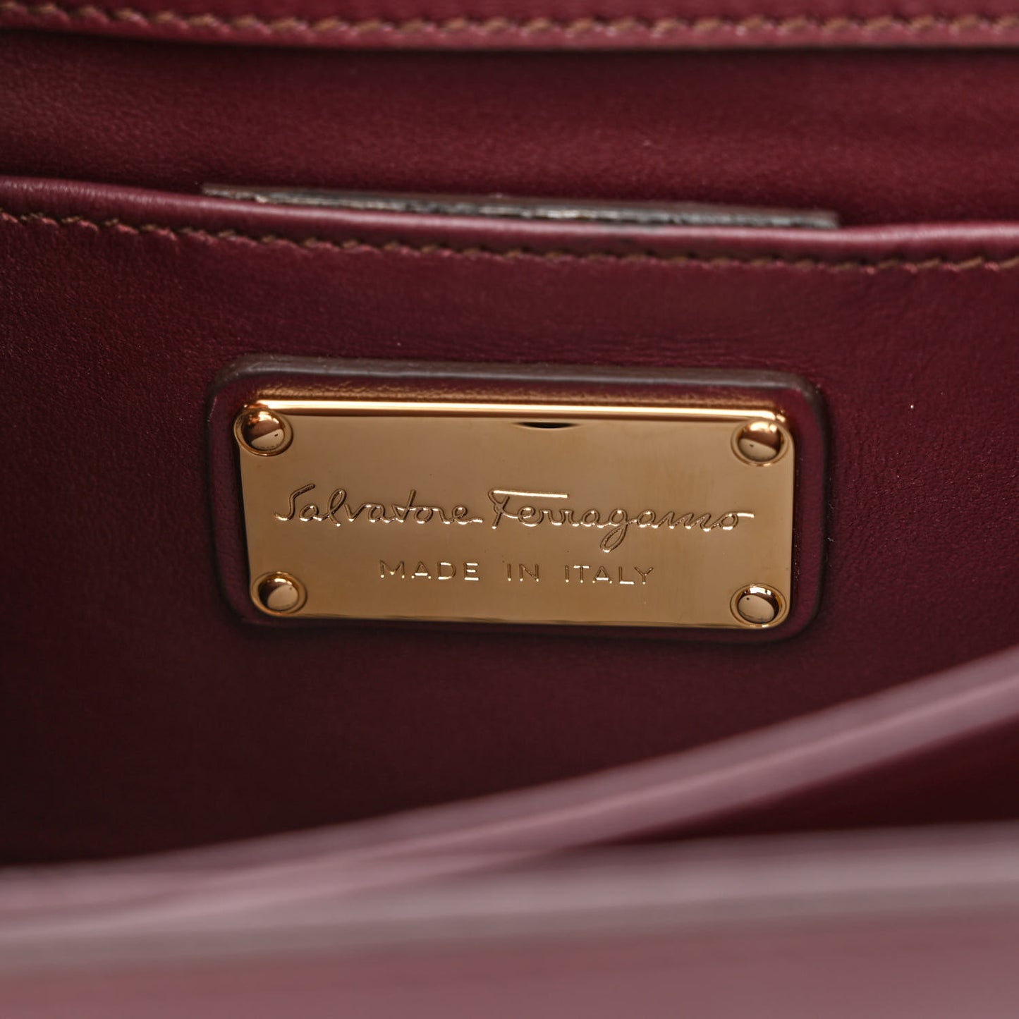 Calfskin Thalia Flap Shoulder Bag Wine
