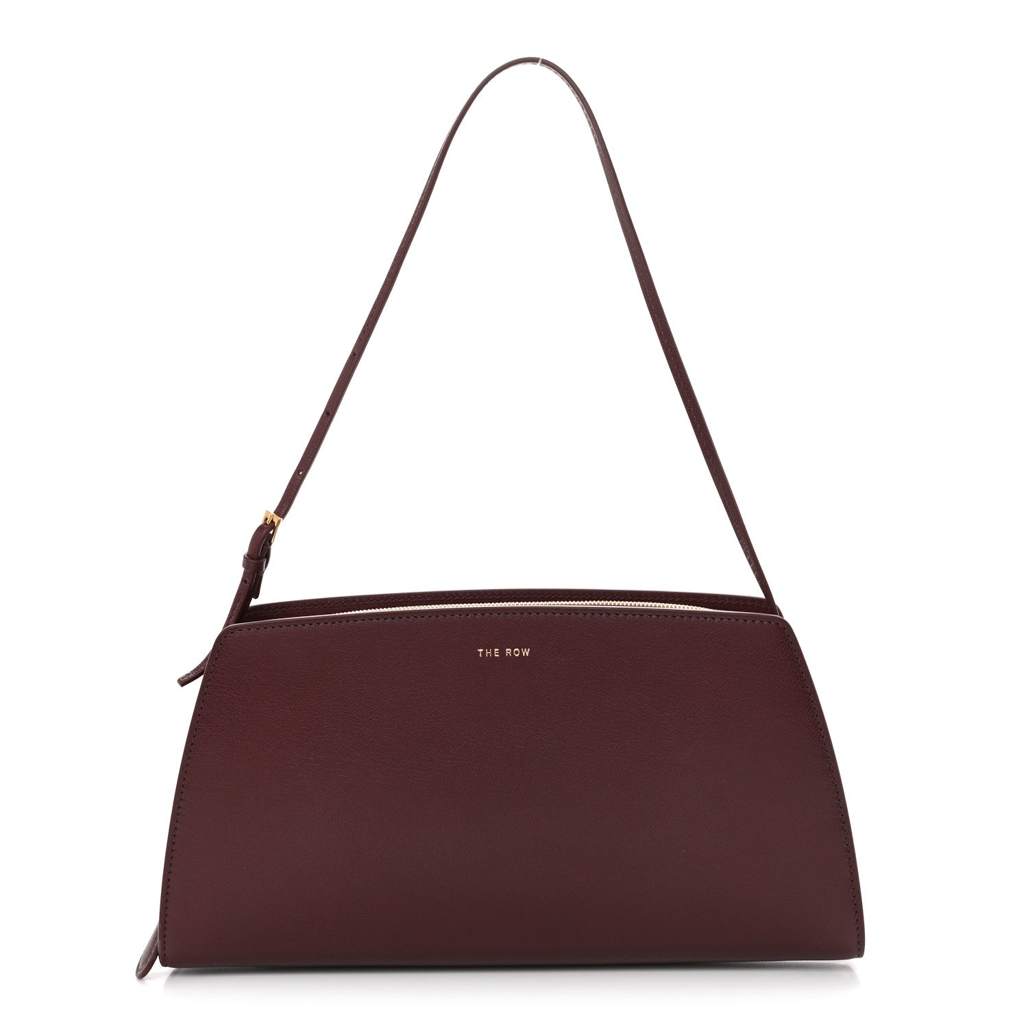 The Row Saddle Calfskin Dalia Baguette Shoulder Bag Burgundy 1 of 10