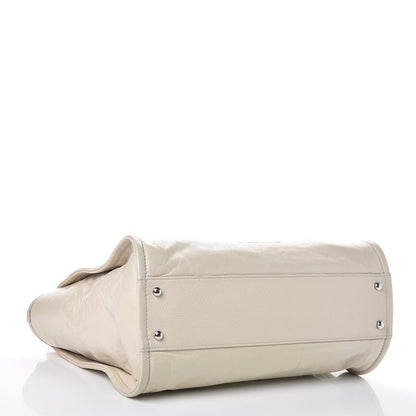 Chanel Glazed Calfskin Small Deauville Tote Ivory 4 of 9