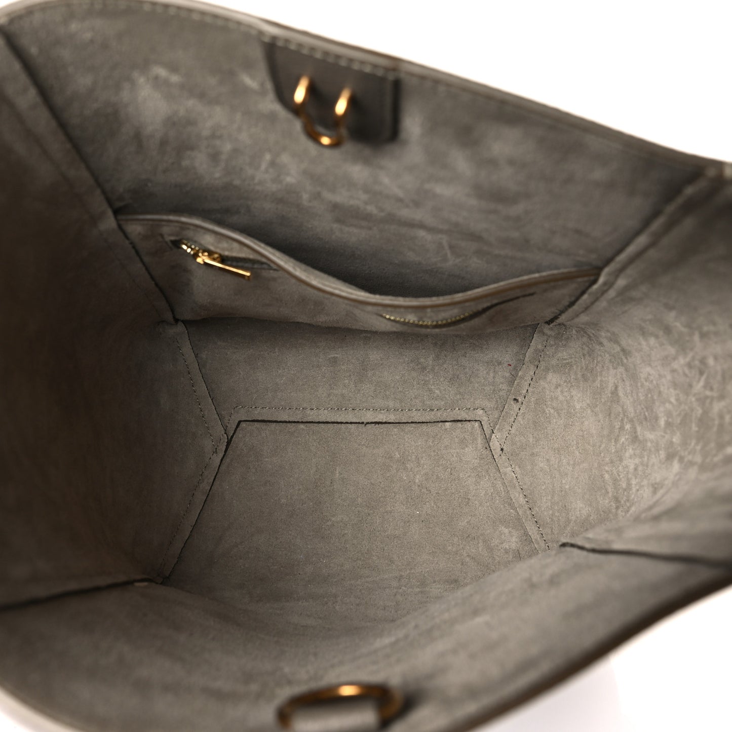 Grained Calfskin Small Sangle Bucket Bag Taupe