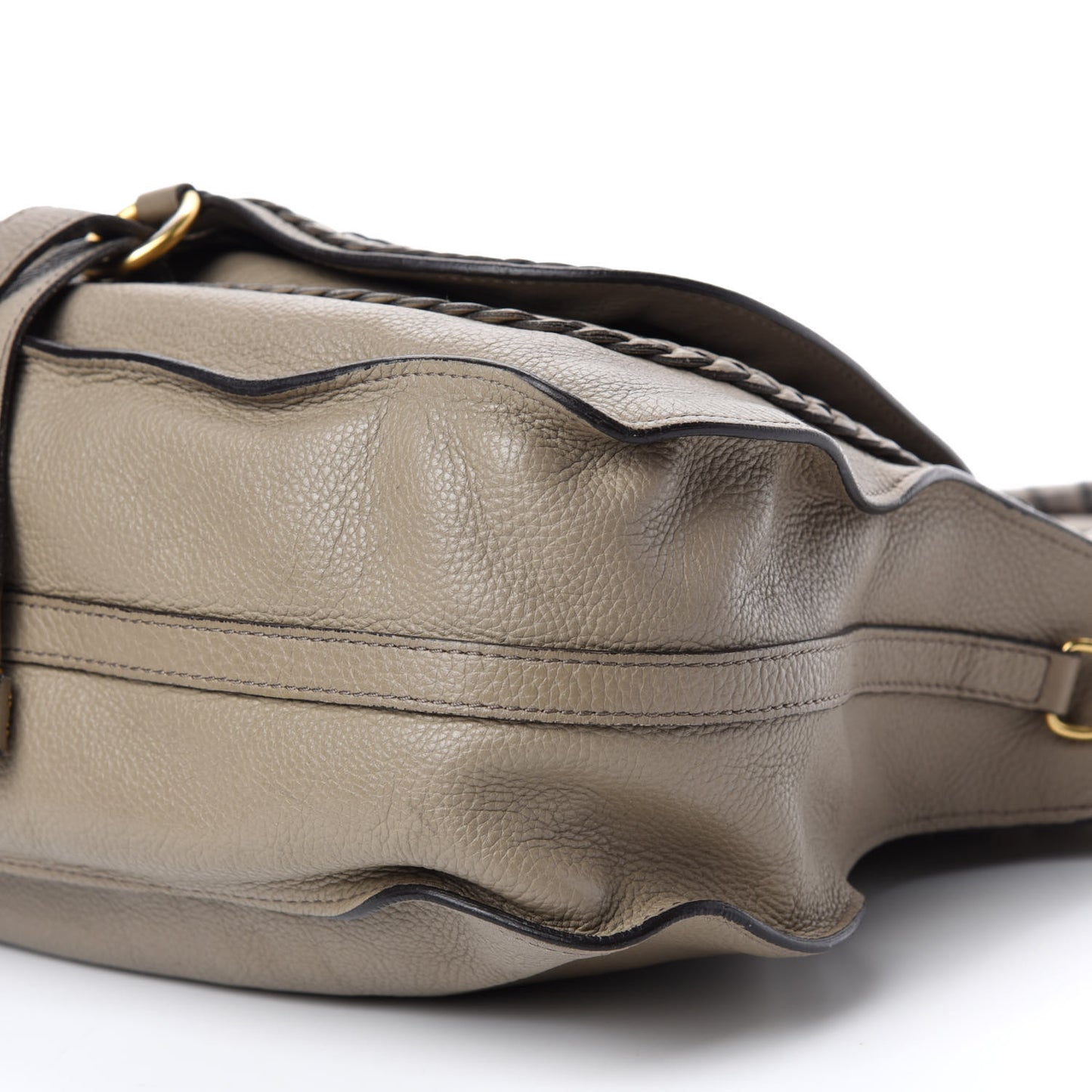Calfskin Braided Medium Marcie Satchel Motty Grey