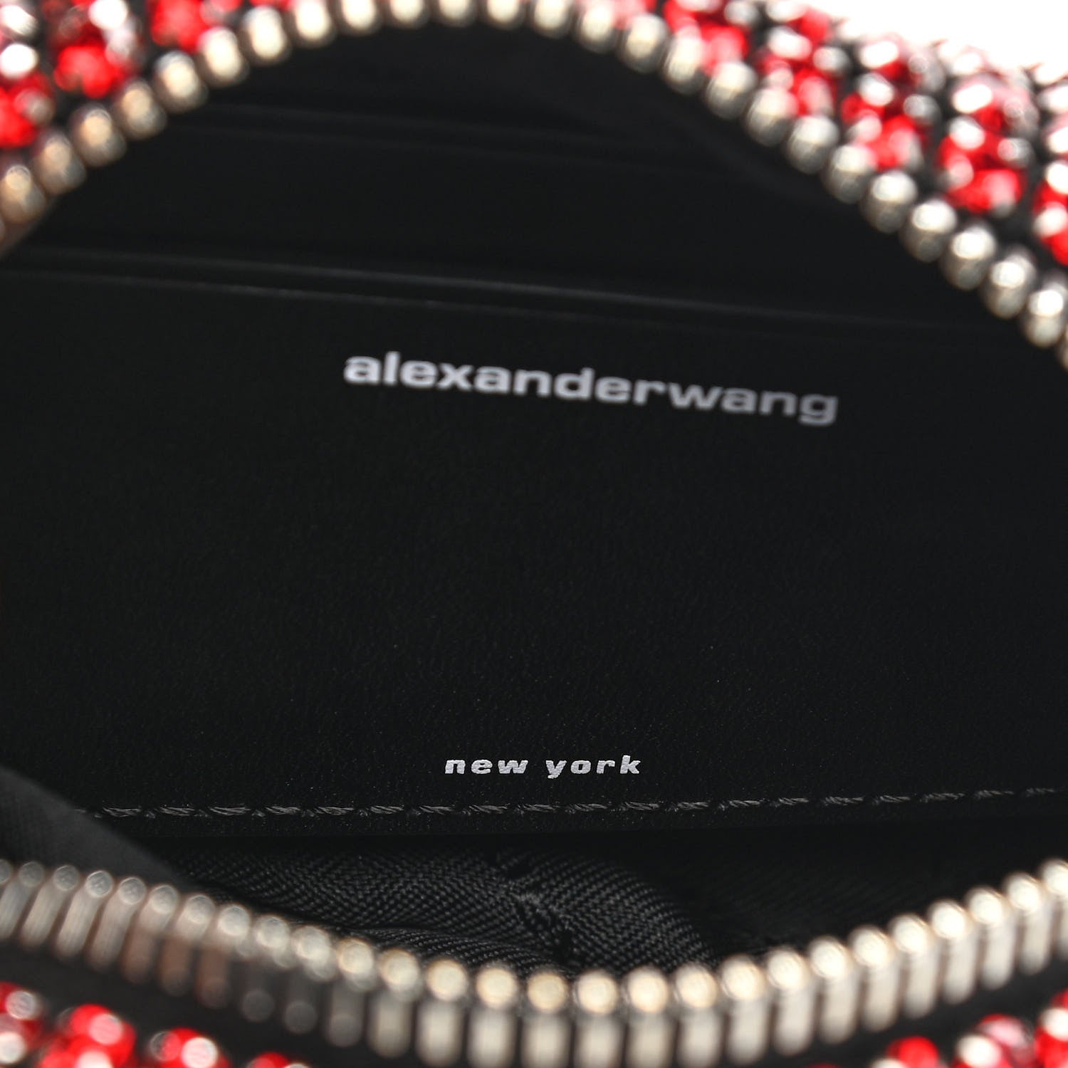Alexander Wang Mesh Crystal Rhinestone Mini Heiress Pouch Red 7 of 9