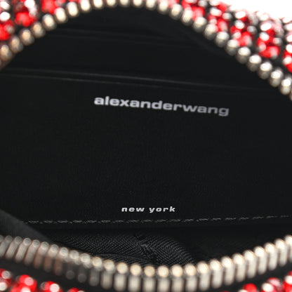 Alexander Wang Mesh Crystal Rhinestone Mini Heiress Pouch Red 7 of 9