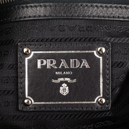 Prada Soft Calf Pleated Hobo Nero Black 6 of 8
