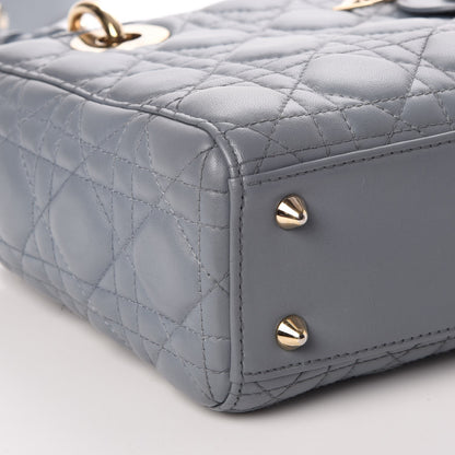 Christian Dior Lambskin Cannage Small Lucky Badges My Lady Dior Grey 7 of 18