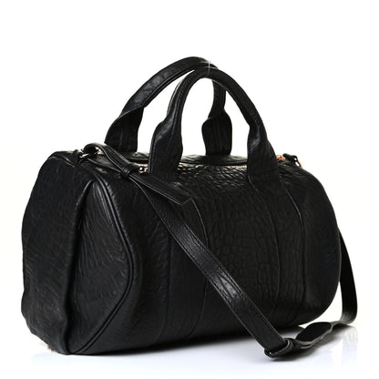 Alexander Wang Pebbled Lambskin Rocco Black Rose Gold Hardware 2 of 5