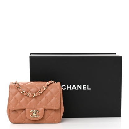 Chanel Lambskin Quilted Mini Square Flap Brown 11 of 11