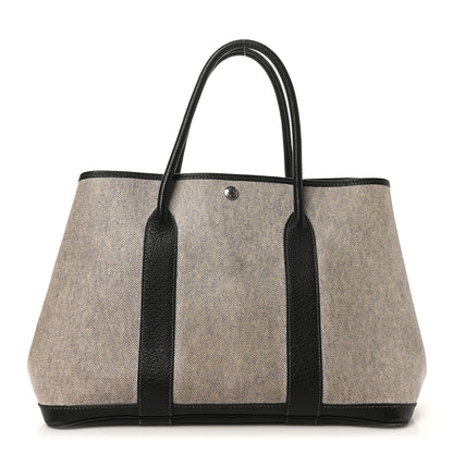 Hermes Buffle Skipper Toile Garden Party 36 MM Tote Black 1 of 10