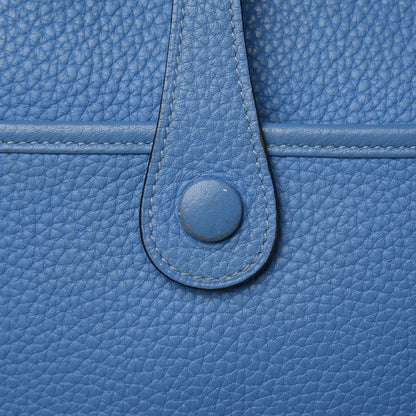 Hermes Taurillon Clemence Evelyne III PM Bleu Paradis 12 of 14