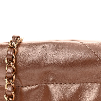 Chanel Metallic Calfskin Quilted Mini Chanel 22 Copper 11 of 12