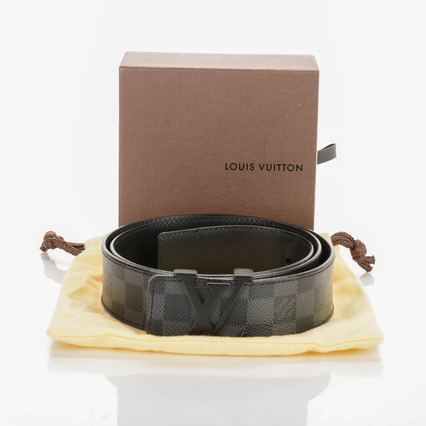 Damier Graphite 40mm LV Initiales Belt 100 40