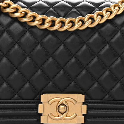 Chanel Lambskin Quilted Medium Boy Flap Black 8 of 10