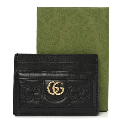 Gucci Calfskin GG Matelasse Card Holder  Black 7 of 7
