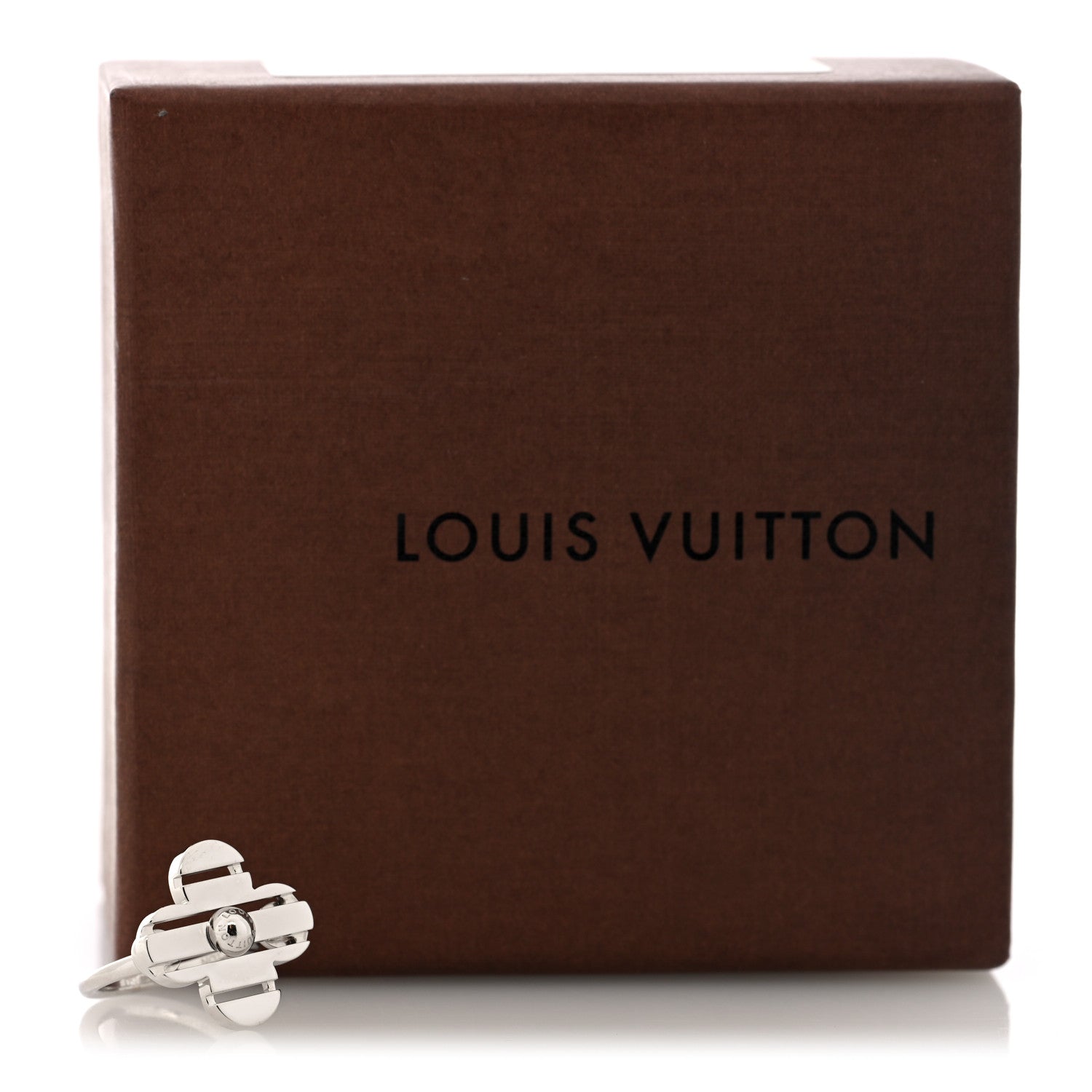 Louis Vuitton 18K White Gold Petite Fleur Ring 47 4 6 of 6