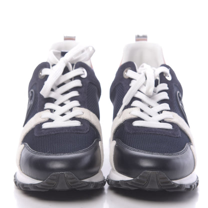 Louis Vuitton Suede Calfskin Run Away Sneakers 36 Blue Pink White 2 of 8