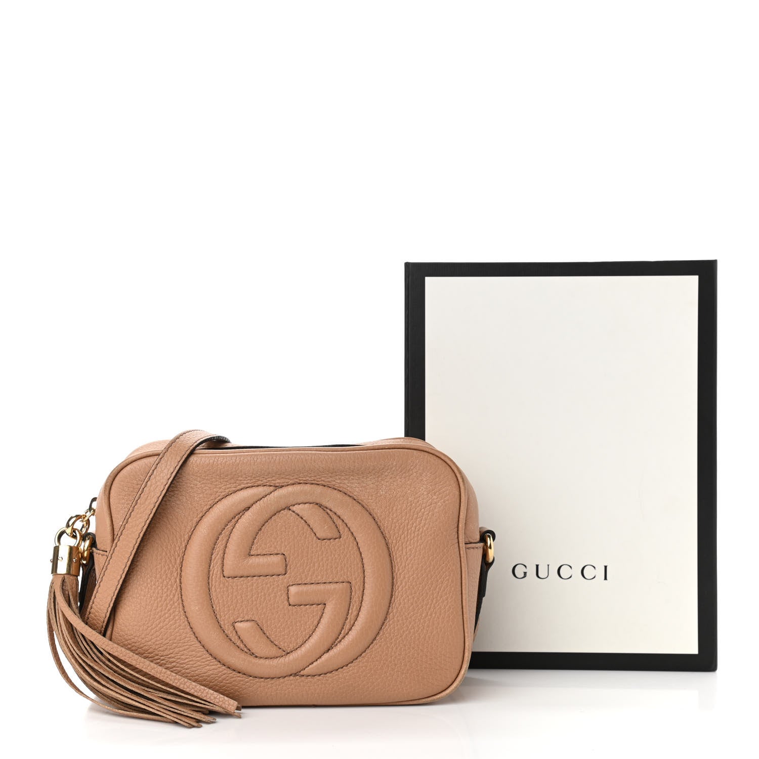 Gucci Pebbled Calfskin Small Soho Disco Bag Camelia 21 of 21