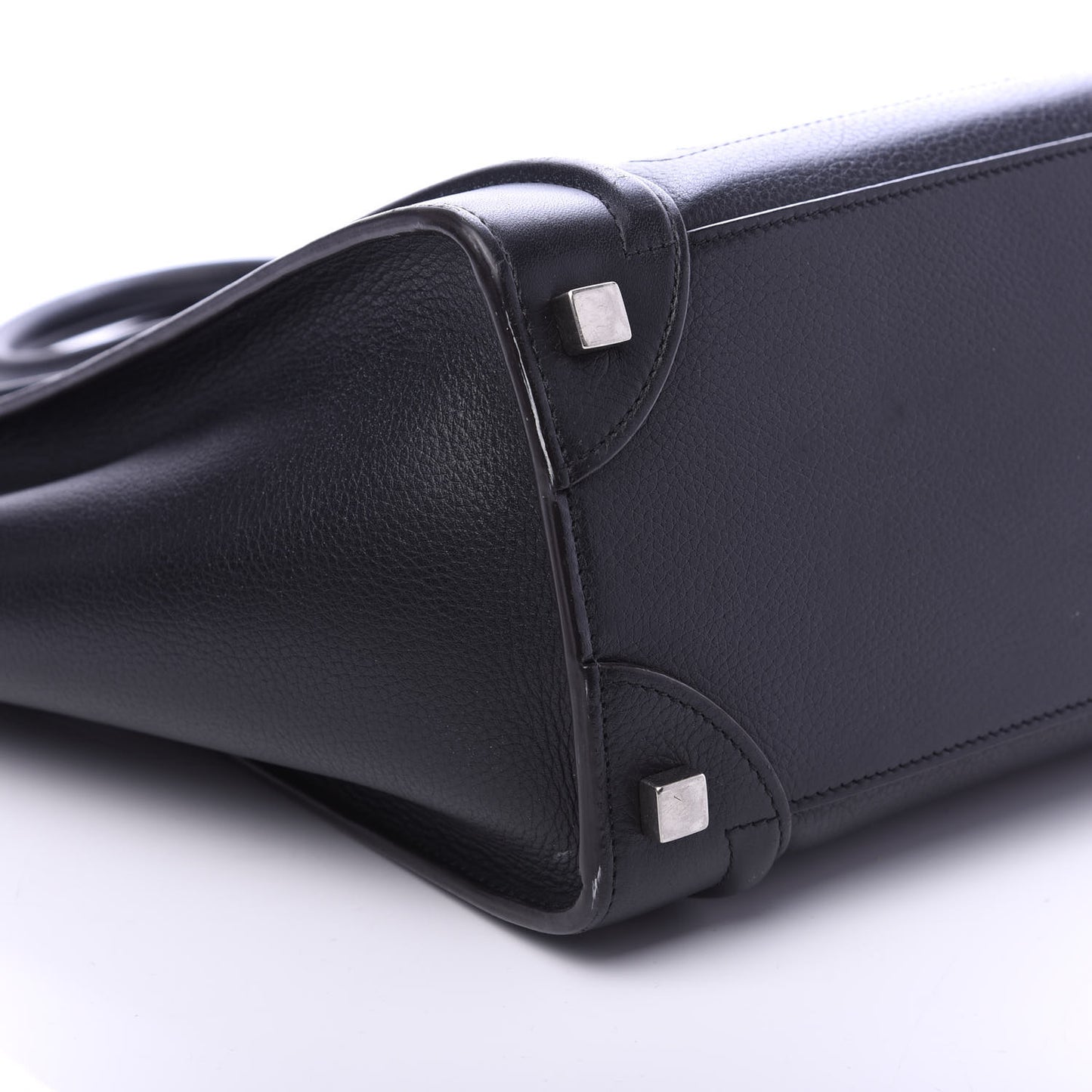 Drummed Calfskin Micro Luggage Black
