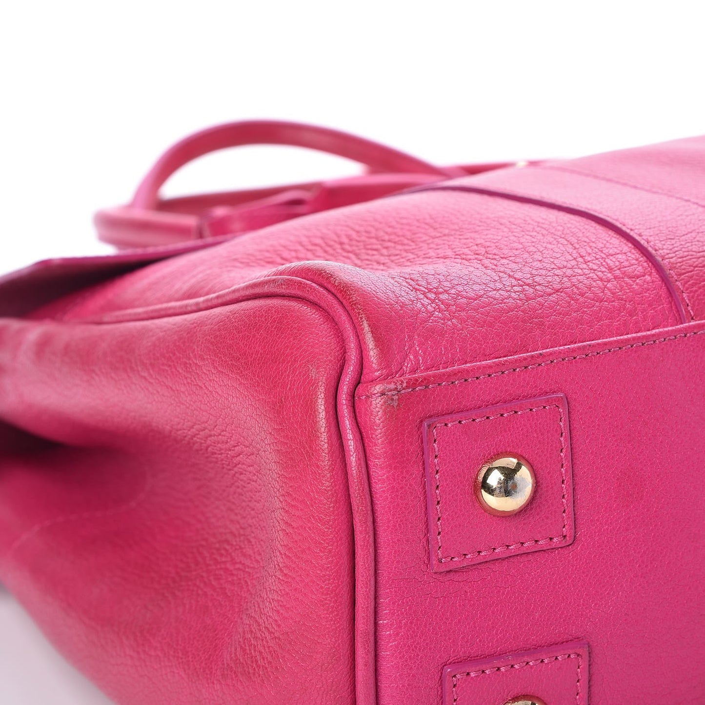 Spongy Pebbled Calfskin Bayswater Hot Fuchsia