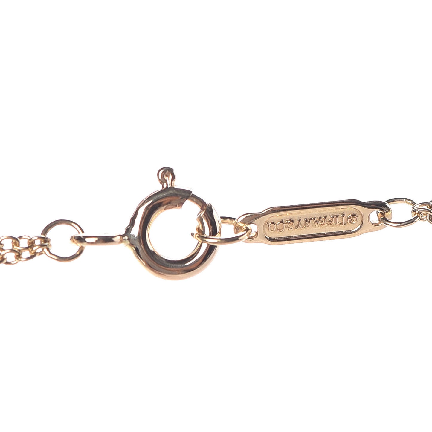 18K Yellow Gold Infinity Double Chain Pendant Necklace