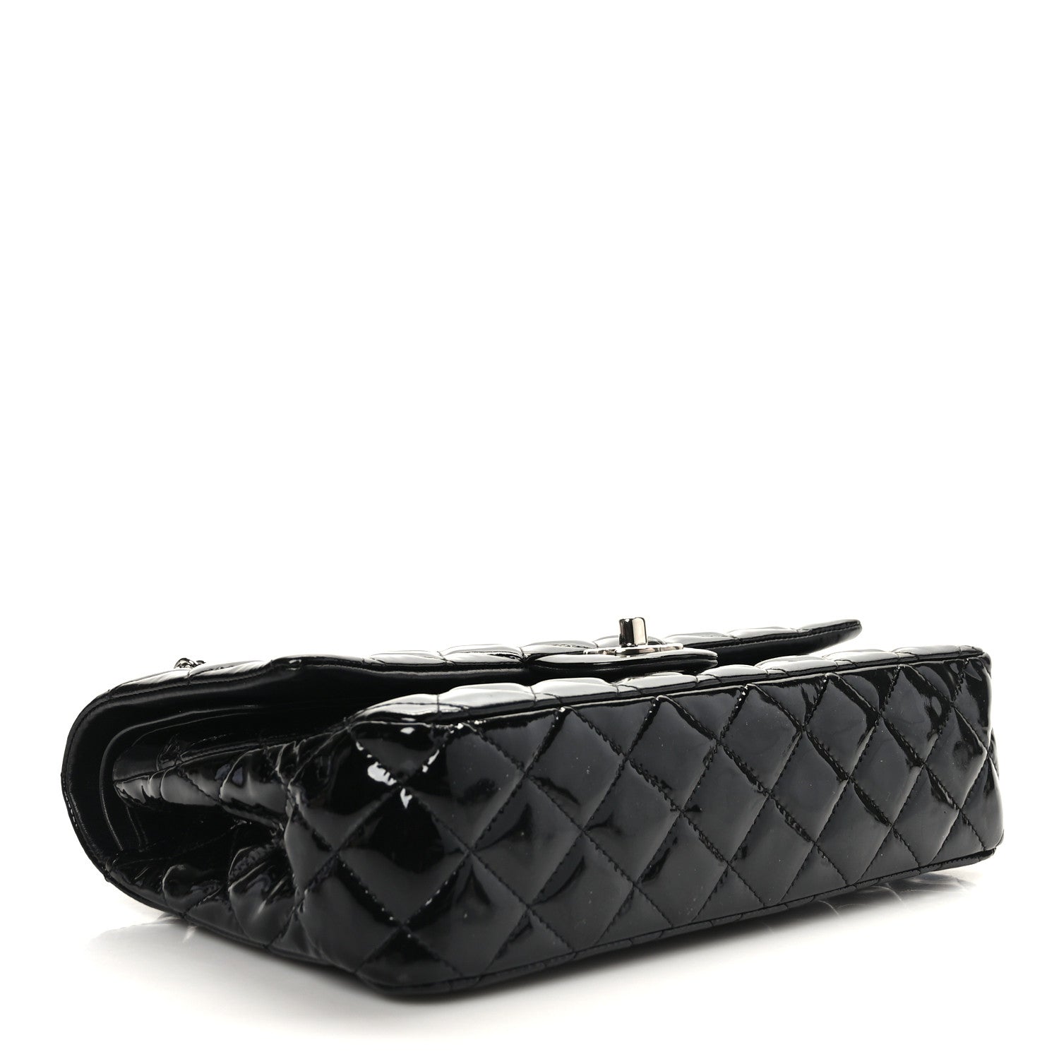 Chanel Patent Quilted Medium Double Flap Black 4 of 9