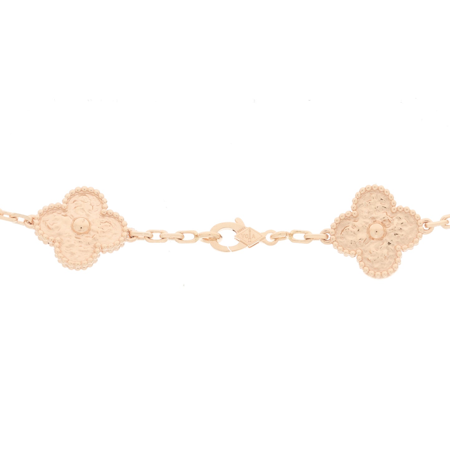 18K Rose Gold 10 Motifs Vintage Alhambra Necklace