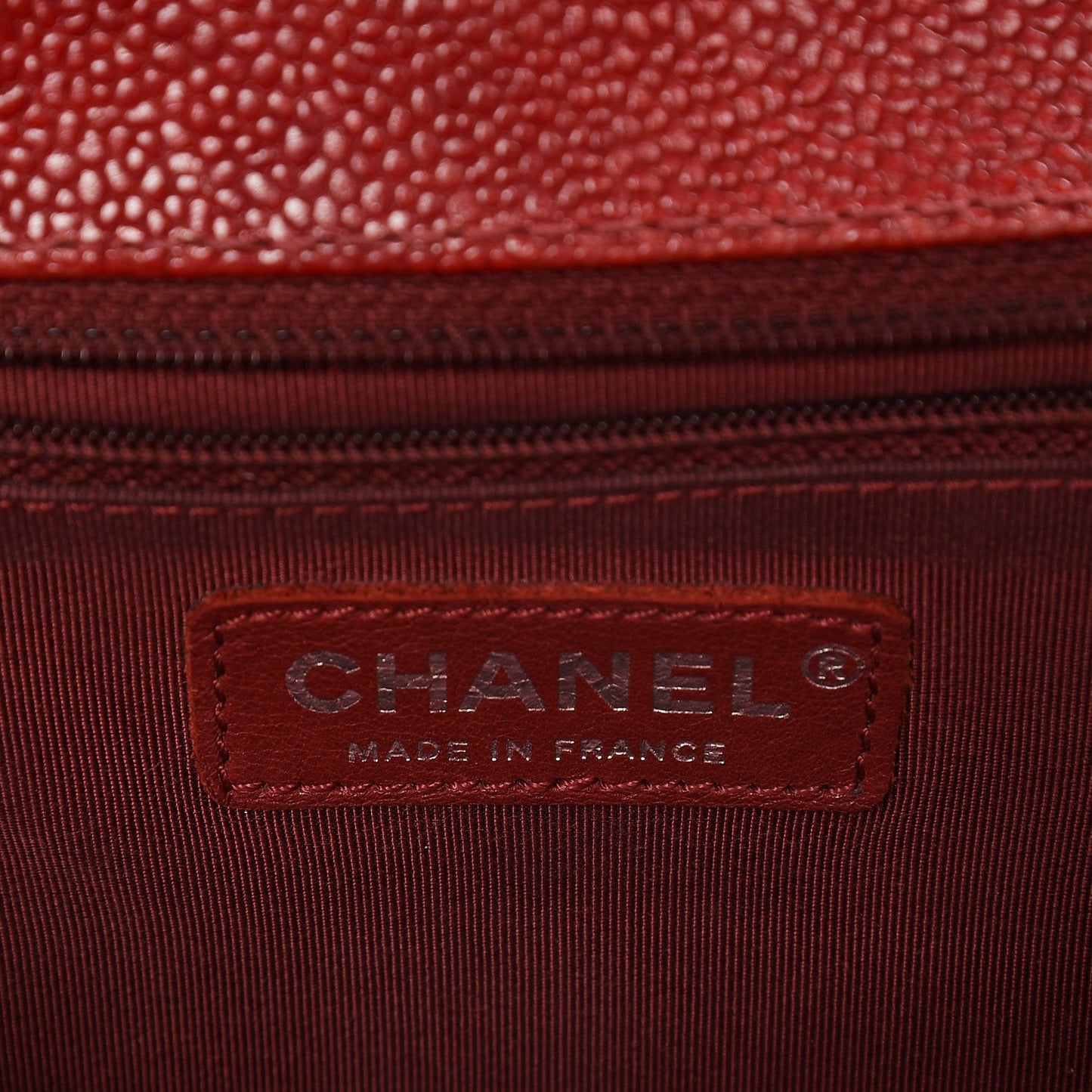 Caviar Quilted New Medium Boy Flap Dark Red