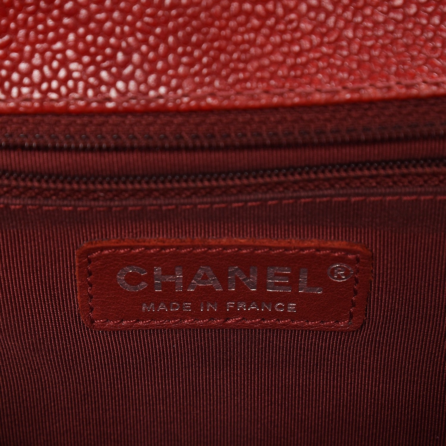 Chanel Caviar Quilted New Medium Boy Flap Dark Red 7 of 12