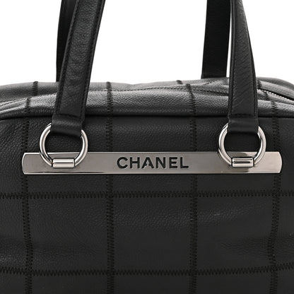 Chanel Caviar Square Stitched Bowler Black 7 of 9