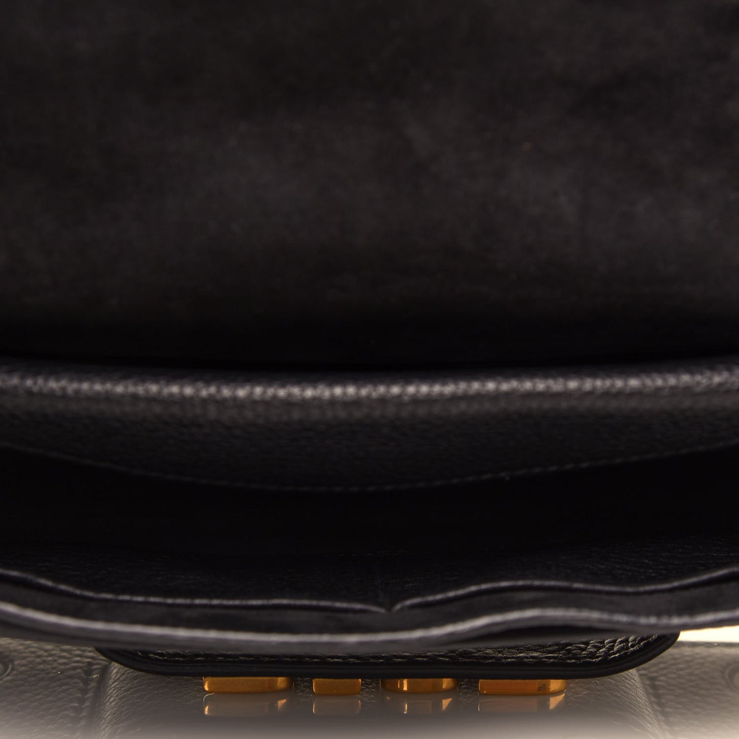 Grained Calfskin Dio(r)evolution Top Handle Flap Bag Black
