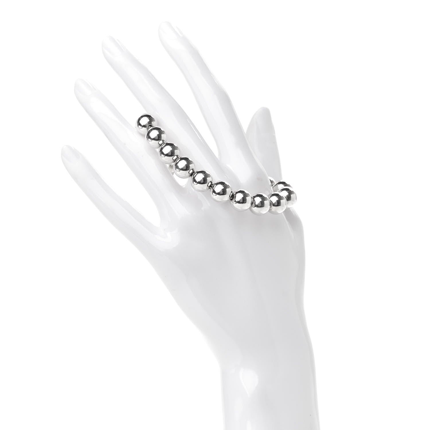 Tiffany Sterling Silver 10mm HardWear Ball Bracelet 2 of 5