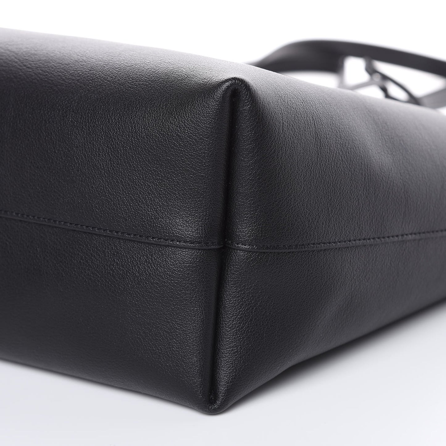 Calfskin Large Shopping Tote Black